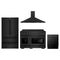 ZLINE 4-Piece Appliance Package - 48-Inch Paramount Induction Range, Wall Mount Range Hood, 36-Inch French Door Refrigerator, and Dishwasher in Black Stainless Steel