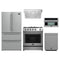 Forno 5-Piece Appliance Package - 30-Inch Gas Range, Under Cabinet Range Hood, Refrigerator, Dishwasher, and 30-Inch Microwave Oven in Stainless Steel