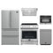 Forno 5-Piece Appliance Package - 30-Inch Electric Range, Under Cabinet Range Hood, Refrigerator, Dishwasher, and 24-Inch Microwave Oven in Stainless Steel