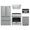 Forno 5-Piece Appliance Package - 30-Inch Electric Range, Under Cabinet Range Hood, Refrigerator, Dishwasher, and 30-Inch Microwave Oven in Stainless Steel