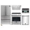 Forno 5-Piece Appliance Package - 30-Inch Electric Range, Under Cabinet Range Hood, Refrigerator, Dishwasher, and 30-Inch Microwave Oven in Stainless Steel