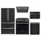 Forno 5-Piece Appliance Package - 30-Inch Electric Range, Under Cabinet Range Hood, French Door Refrigerator, Dishwasher, and 30-Inch Microwave Drawer in Black with Stainless Steel Trim