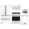 Forno 5-Piece Appliance Package - 30-Inch Electric Range, Under Cabinet Range Hood, Refrigerator, Dishwasher, and  24-Inch Microwave Oven in White with Stainless Steel Trim