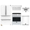 Forno 5-Piece Appliance Package - 30-Inch Electric Range, Under Cabinet Range Hood, Refrigerator, Dishwasher, and 30-Inch Microwave Oven in White with Stainless Steel Trim