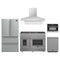 Forno 5-Piece Appliance Package - 48-Inch Gas Range, Refrigerator, Wall Mount Hood, 24-Inch Microwave Oven, & 3-Rack Dishwasher in Stainless Steel