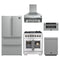 Forno 5-Piece Pro Appliance Package - 30-Inch Dual Fuel Range, Refrigerator, Wall Mount Hood, 30-Inch Microwave Drawer, & 3-Rack Dishwasher in Stainless Steel