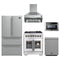 Forno 5-Piece Pro Appliance Package - 30-Inch Dual Fuel Range, Refrigerator, Wall Mount Hood, 24-Inch Microwave Drawer, & 3-Rack Dishwasher in Stainless Steel