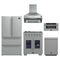 Forno 5-Piece Pro Appliance Package - 30-Inch Gas Range, Refrigerator, Wall Mount Hood, 30-Inch Microwave Drawer, & 3-Rack Dishwasher in Stainless Steel