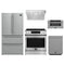 Forno 5-Piece Appliance Package - 30-Inch Induction Range, Under Cabinet Range Hood, French Door Refrigerator, Dishwasher, and 30-Inch Microwave Drawer in Stainless Steel