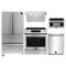 Forno 5-Piece Appliance Package - 30-Inch Induction Range, Under Cabinet Range Hood, Refrigerator, Dishwasher, and  30-Inch Microwave Oven in Stainless Steel