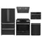 Forno 5-Piece Appliance Package - 30-Inch Induction Range, Under Cabinet Range Hood, French Door Refrigerator, Dishwasher, and 30-Inch Microwave Drawer in Black with Stainless Steel Trim