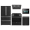 Forno 5-Piece Appliance Package - 30-Inch Induction Range, Under Cabinet Range Hood, Refrigerator, Dishwasher, and 24-Inch Microwave Oven in Black with Stainless Steel Trim