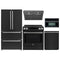 Forno 5-Piece Appliance Package - 30-Inch Induction Range, Under Cabinet Range Hood, Refrigerator, Dishwasher, and 30-Inch Microwave Oven in Black with Stainless Steel Trim