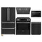 Forno 5-Piece Appliance Package - 30-Inch Induction Range, Under Cabinet Range Hood, Refrigerator, Dishwasher, and 24-Inch Microwave Drawer in Black with Stainless Steel Trim