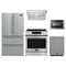 Forno 5-Piece Appliance Package - 30-Inch Induction Range, Under Cabinet Range Hood, Refrigerator, Dishwasher, and Microwave Drawer in Stainless Steel