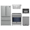 Forno 5-Piece Appliance Package - 30-Inch Induction Range, Under Cabinet Range Hood, Refrigerator, Dishwasher, and 24-Inch Microwave Oven in Stainless Steel