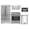 Forno 5-Piece Appliance Package - 30-Inch Induction Range, Under Cabinet Range Hood, Refrigerator, Dishwasher, and 30-Inch Microwave Oven in Stainless Steel