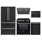 Forno 5-Piece Appliance Package - 30-Inch Induction Range, Under Cabinet Range Hood, French Door Refrigerator, Dishwasher, and 30-Inch Microwave Drawer in Black with Stainless Steel Trim