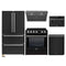 Forno 5-Piece Appliance Package - 30-Inch Induction Range, Under Cabinet Range Hood, French Door Refrigerator, Dishwasher, and 30-Inch Microwave Drawer in Black with Stainless Steel Trim
