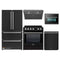 Forno 5-Piece Appliance Package - 30-Inch Inducton Range, Under Cabinet Range Hood, Refrigerator, Dishwasher, and  24-Inch Microwave Oven in Black with Stainless Steel Trim
