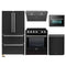 Forno 5-Piece Appliance Package - 30-Inch Inducton Range, Under Cabinet Range Hood, Refrigerator, Dishwasher, and  24-Inch Microwave Oven in Black with Stainless Steel Trim