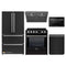 Forno 5-Piece Appliance Package - 30-Inch Induction Range, Under Cabinet Range Hood,  French Door Refrigerator, Dishwasher, and  Microwave Drawer in Black with Stainless Steel Trim