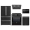 Forno 5-Piece Appliance Package - 30-Inch Induction Range, Under Cabinet Range Hood, French Door Refrigerator, Dishwasher, and Microwave Drawer in Black with Stainless Steel Trim