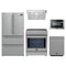 Forno 5-Piece Appliance Package - 30-Inch Induction Range, Under Cabinet Range Hood, French Door Refrigerator, Dishwasher, and Microwave Drawer in Stainless Steel