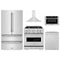 ZLINE 5-Piece Appliance Package - 30-Inch Dual Fuel Range, Hood, Refrigerator, Dishwasher, and Microwave Drawer in Stainless Steel