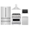 ZLINE 5-Piece Appliance Package - 30-Inch Dual Fuel Range, Hood, Refrigerator, Dishwasher, and Microwave Drawer in Stainless Steel