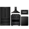 ZLINE 5-Piece Appliance Package - 30-Inch Dual Fuel Range, Hood, Refrigerator, Dishwasher, and Microwave Drawer in Black Stainless Steel