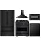 ZLINE 5-Piece Appliance Package - 30-Inch Dual Fuel Range, Hood, Refrigerator, Dishwasher, and Microwave Drawer in Black Stainless Steel