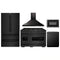 ZLINE 5-Piece Appliance Package - 48-Inch Dual Fuel Range, Hood, Refrigerator, Dishwasher, and Microwave Drawer in Black Stainless Steel