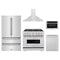 ZLINE 5-Piece Appliance Package - 36-Inch Gas Range, Hood, Refrigerator, Dishwasher, and Microwave Drawer in Stainless Steel