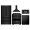 ZLINE 5-Piece Appliance Package - 30-Inch Classic Gas Range, Wall Mount Range Hood, 36-Inch French Door Refrigerator, Dishwasher, and 30-Inch Microwave Drawer in Black Stainless Steel
