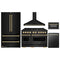 ZLINE 5-Piece Appliance Package - 48-Inch Gas Range, Hood, Refrigerator, Dishwasher, and Microwave Drawer in Black Stainless Steel with Gold Accents