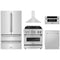 ZLINE 5-Piece Appliance Package - 30-Inch Legacy Dual Fuel Range, Wall Mount Range Hood, 36-Inch French Door Refrigerator, Dishwasher, and 30-Inch Microwave Drawer in Stainless Steel