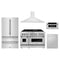 ZLINE 5-Piece Appliance Package - 48-Inch Legacy Dual Fuel Range, Wall Mount Range Hood, 36-Inch French Door Refrigerator, Dishwasher, and 30-Inch Microwave Drawer in Stainless Steel