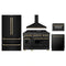 ZLINE 5-Piece Appliance Package - 48-Inch Legacy Dual Fuel Range, Wall Mount Range Hood, 36-Inch French Door Refrigerator, Dishwasher, and 30-Inch Microwave Drawer in Black Stainless Steel with Champagne Bronze Accents