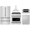 ZLINE 5-Piece Appliance Package - 30-Inch Paramount Dual Fuel Range, Wall Mount Range Hood, 36-Inch French Door Refrigerator, Dishwasher, and 30-Inch Microwave Drawer in Stainless Steel