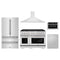 ZLINE 5-Piece Appliance Package - 48-Inch Paramount Dual Fuel Range, Wall Mount Range Hood, 36-Inch French Door Refrigerator, Dishwasher, and 24-Inch Microwave Drawer in Stainless Steel