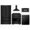 ZLINE 5-Piece Appliance Package - 30-Inch Paramount Dual Fuel Range, Wall Mount Range Hood, 36-Inch French Door Refrigerator, Dishwasher, and 30-Inch Microwave Drawer in Black Stainless Steel