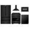 ZLINE 5-Piece Appliance Package - 30-Inch Paramount Dual Fuel Range, Wall Mount Range Hood, 36-Inch French Door Refrigerator, Dishwasher, and 30-Inch Microwave Drawer in Black Stainless Steel
