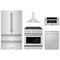 ZLINE 5-Piece Appliance Package - 30-Inch Paramount Gas Range, Wall Mount Range Hood, 36-Inch French Door Refrigerator, Dishwasher, and 30-Inch Microwave Drawer in Stainless Steel
