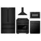 ZLINE 5-Piece Appliance Package - 30-Inch Paramount Gas Range, Wall Mount Range Hood, 36-Inch French Door Refrigerator, Dishwasher, and 30-Inch Microwave Drawer in Black Stainless Steel