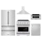 ZLINE 5-Piece Appliance Package - 30-Inch Paramount Induction Range, Wall Mount Range Hood, 36-Inch French Door Refrigerator, Dishwasher, and 30-Inch Microwave Drawer in Stainless Steel