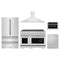 ZLINE 5-Piece Appliance Package - 48-Inch Paramount Induction Range, Wall Mount Range Hood, 36-Inch French Door Refrigerator, Dishwasher, and 24-Inch Microwave Drawer in Stainless Steel