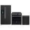 Forno Espresso 3-Piece Appliance Package - 30-Inch Electric Range, Refrigerator with Water Dispenser and Dishwasher in Black with Stainless Steel Trim