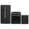 Forno Espresso 3-Piece Appliance Package - 30-Inch Electric Range, Refrigerator with Water Dispenser and Dishwasher in Black with Stainless Steel Handle