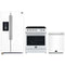 Forno Espresso 3-Piece Appliance Package - 30-Inch Electric Range, Refrigerator with Water Dispenser and Dishwasher in White with Stainless Steel Trim